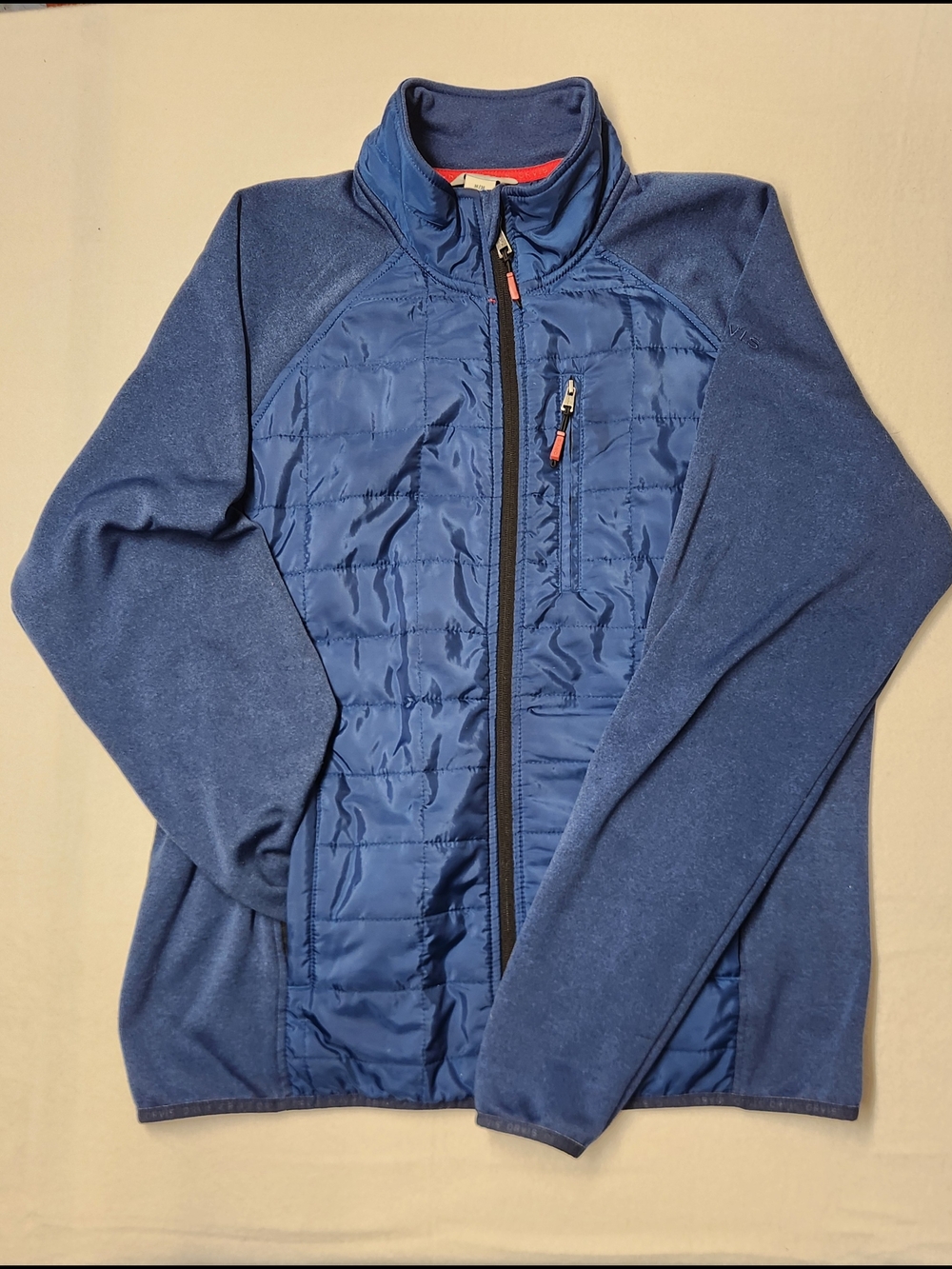 Orvis Men's M Blue Quilted Mixed Media Hybrid Jacket Trailhead Gorpcore Puffer